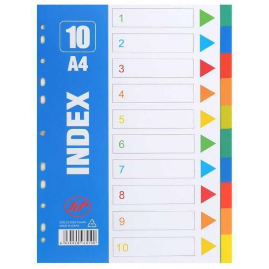 Διαχωριστικά πλαστικά 1-10 θέματα Α4 (21x29)